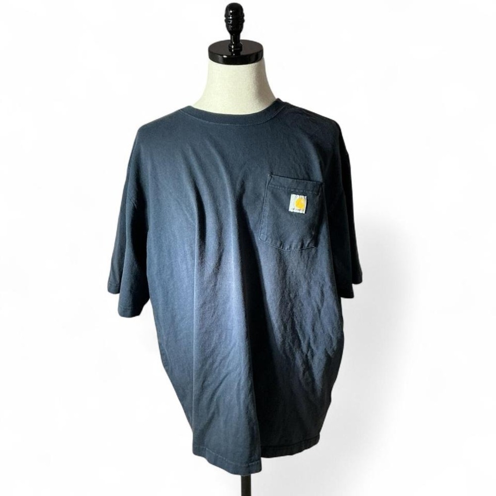 Carhartt Mens Loose‎ Fit Graphic Pocket T Shirt Big Tall Navy Blue 2XL